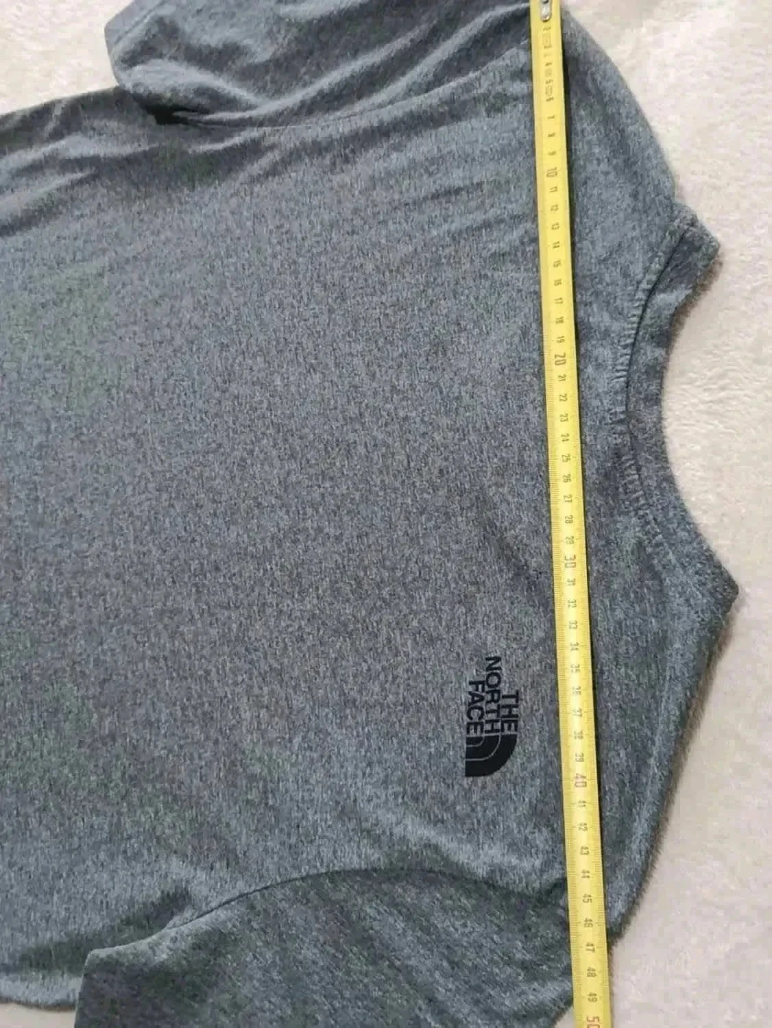 Camiseta The North Face cinza duplo logotipo tamanho M – photo 16